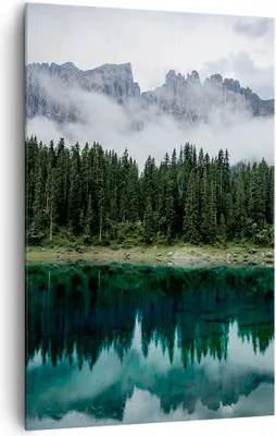 Produktbild von Bild auf Leinwand - Leinwandbild - Einteilig - Landschaft Berge Wolken - 80x120cm - Wand Bild - Wanddeko - Wandbilder - Leinwanddruck - Wanddekoration - Leinwand bilder - Wandbild - PA80x120-4671