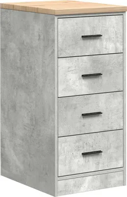 Image de Armoire de rangement de garage gris béton 40x51x85 cm bois pin