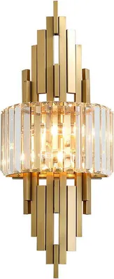 Obrázek produktu pro Lyon - Elegantní nástěnná lampa 60 cm, 2xE14 Zlatý křišťál