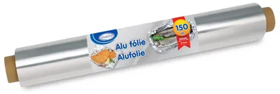 Produktbild von 1 Rolle Alufolie robuste Qualität 44 cm x 150 m 11 my einzeln verpackt