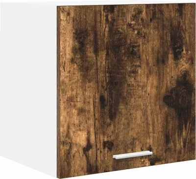 Image de vidaXL Armoire suspendue avec porte Chêne fumé et blanc 40 x 31 x 40 cm