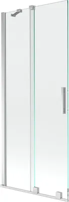 Produktbild von Mexen Velar 2-Flügel-Badewannenwand Regulierbare 85 x 150 cm, transparent, chrom - 896-085-000-01-01