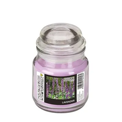 Produktbild von 6 Bonbongläser mit Wachsfüllung violett - Lavender