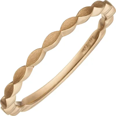 Produktbild von Gr. 58 Damen Ring zart 585 Gold Rotgold matt Rotgoldring