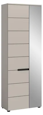 Produktbild von Garderobenschrank >Canu< in Kaschmir / Spiegel - 65x190x37cm (BxHxT)