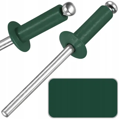 Obrázek produktu pro Slepé nýty 4x10 mm, 100 ks, Tmavě zelené RAL 6005