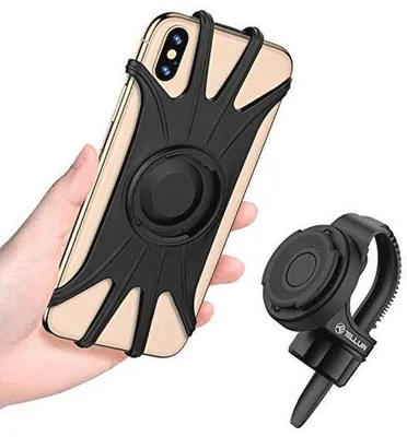 Productafbeelding van Universele Fiets Smartphone Houder 360° Rotatable Geschikt voor Telefoons tot 6.5 Inch Zwart