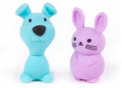 Produktbild von Kidea Radiergummi Set Tiere Hase & Hund 2 Stück