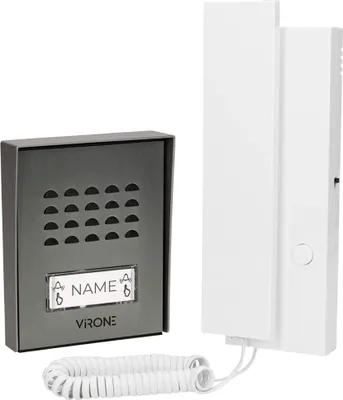 Produktbild von Virone LUPI Sprechanlage 1 Familienhaus Aufputz 2-Draht 230V AC, Nachname Hintergrundbeleuchtung (Einfamilienhaus)