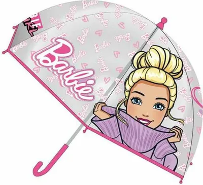Imagen del producto de Paraguas de Barbie. 71 cm. Paraguas tipo cúpula, ligero, ideal para días de lluvia