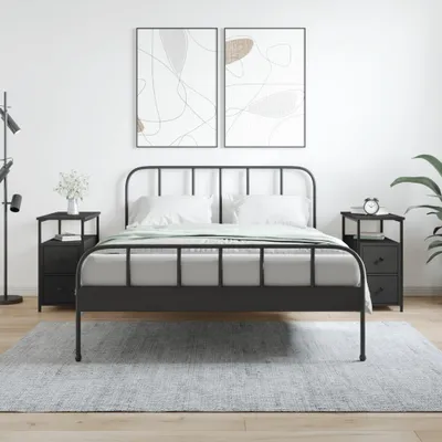Produktbild von [Home] Nachttische 2 Stk. Schwarz 30x60x60 cm Holzwerkstoff , Neue Mode 2024 im häuslichen Leben