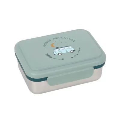 Produktbild von LÄSSIG Kinder Brotdose Edelstahl Lunchbox Frühstücksbox nachhaltig Kindergarten Schule/Adventure Bus
