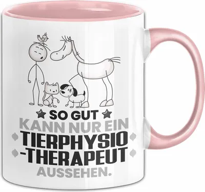 Produktbild von Tierphysiotherapeut Geschenk Tasse So Gut Kann Nur Ein Tierphysiotherapeut Aussehen Geschenkidee Kaffee-Becher (Rosa)