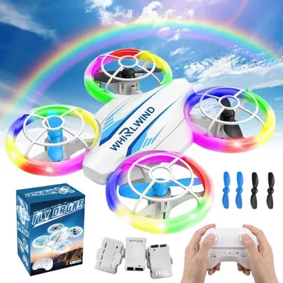 Produktbild von Mini Drohne Für Kinder Spielzeug Mit LED Lights & 3 Akkus,RC Flugzeug Spielzeug