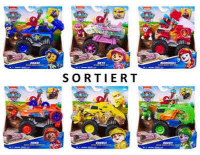 Produktbild von PAW Patrol Rescue Wheels - Monstertruck mit Hundefigur (Basis Fahrzeug, sortiert, Zufallsauswahl), Monstertruck, 3 Jahr(e), Kunststoff, Mehrfarbig