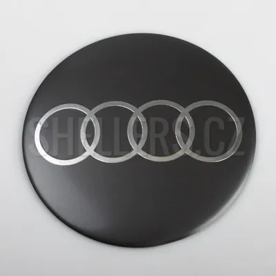Obrázek produktu pro Středový samolepicí emblem průměr 105mm logo Audi, šedé