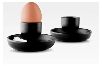 Produktbild von Eierbecher 2 Stück | Funktionales und charmantes Detail für den Frühstückstisch | Schwarz