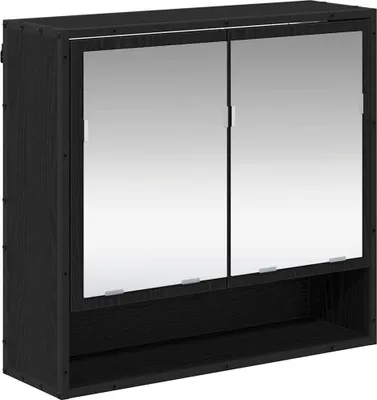 Obrázok produktu pre vidaXL Nástenná polica s policou čierny dubový vzhľad 65 x 20 x 60 cm