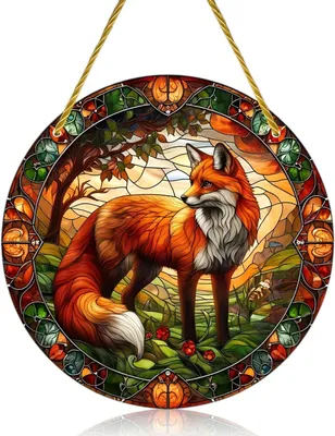 Produktbild von Hängende Fensterdekoration, Fuchs, Buntglas, Sonnenfänger, für zu Hause