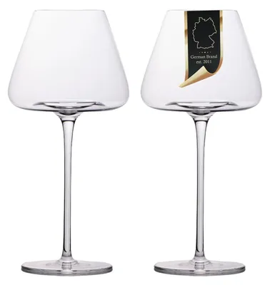 Productafbeelding van Wijnglas - Kristalglas - 600 ml - Set van 2 - Vaatwasbestendig - Witte en rode wijn