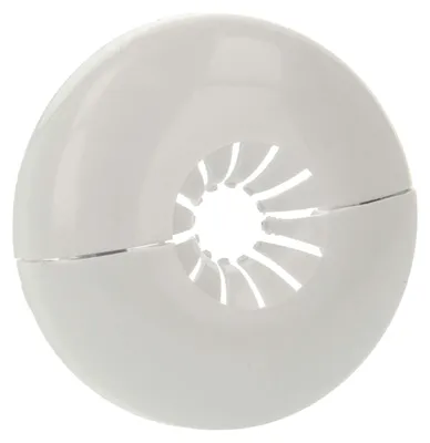 Produktbild von tecuro Universal Scharnierrosette für Rohr Ø 10 mm bis Ø 16 mm, weiß, Kunststoff