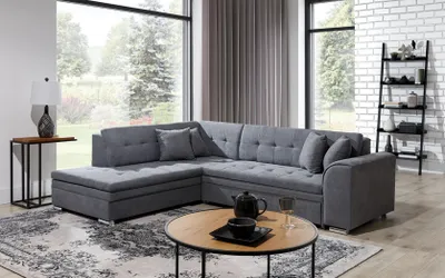 Produktbild von Ecksofa L-Form Wohnlandschaft Designer Sofa Couch Polster Sitz Garnitur Textil