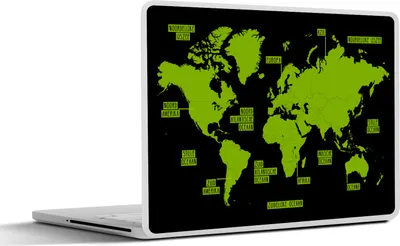 Produktbild von MuchoWow® Laptop Aufkleber Sticker Cover Weltkarte - Lila - Einfach 30x22 cm - Laptop-Sticker