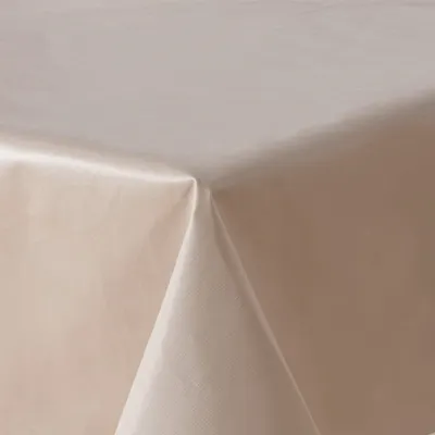 Produktbild von Wachstuchtischdecke Rund Oval Eckig Tischdecke Wachs Wachstischdecke abwischbar Garten Tischtuch Beige 140cm Rund