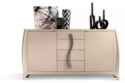 Produktbild von Sideboard Wohnzimmer Kommoden Klassische Schrank Beige Holzschrank Neu
