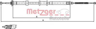 Produktbild von METZGER Handbremsseil Seilzug Feststellbremse für FIAT PANDA (169) Hinten Rechts 12.0701