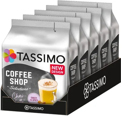 Produktbild von TASSIMO Coffee Shop Selections Chai Latte Tee T Discs Kapseln 5 x 8 Getränke