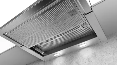 Siemens iQ700, Flachschirmhaube, 60 cm LI67SA671 Untersicht Einbau Filter