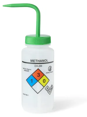 LDPE-Entlüftungsspülflasche, Methanol, 500 ml, 6 Stück