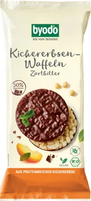 Obrázok produktu pre Cícerové OBLÁTKY S HOROU ČOKOLÁDOU, BEZLEPKU,65 g - BYODO