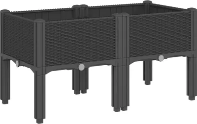 Immagine prodotto di vidaXL Fioriera con gambe nera 80x40x42 cm PP