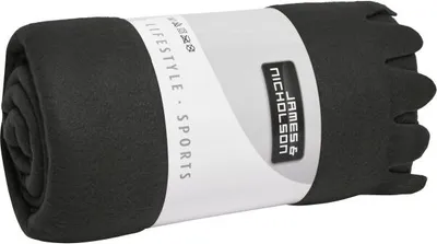 Produktbild von Fleecedecke mit abgerundeten Fransen black, Gr. one size