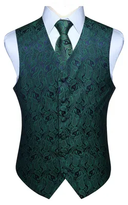 Productafbeelding van Formeel herenpak met paisley-motief, inclusief vest en das