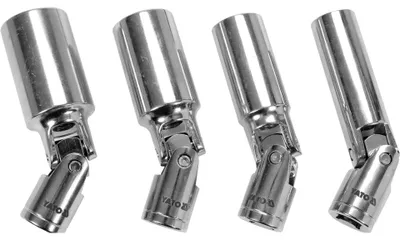 Produktbild von Zündkerzenschlüssel 3/8'' Mit Gelenk 4-tlg Kerzensteckschlüssel 14-21mm