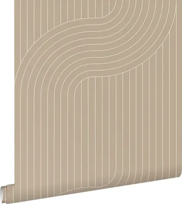 Zdjęcie produktu dla ESTAhome Tapeta linie graficzne piaskowego beżu 50 x 900 cm