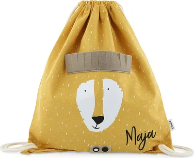Produktbild von Trixie Turnbeutel Sporttasche Mr. Lion - wasserabweisend - Kindertasche gelb
