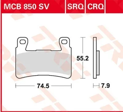 Produktbild von TRW Bremsbelagsatz MCB850CRQ ZX6R Ninja ZX636E