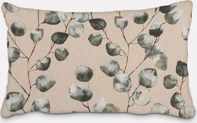 Produktbild von SCHÖNER LEBEN. Kissenhülle Eukalyptus Leaves Eukalyptusblätter natur Größe 30x50cm (HxB) 30x50cm (HxB) Größe