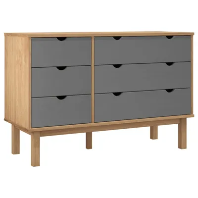 Immagine prodotto di Cassettiera OTTA Brown & grey 111x43x73,5 cm in legno massiccio