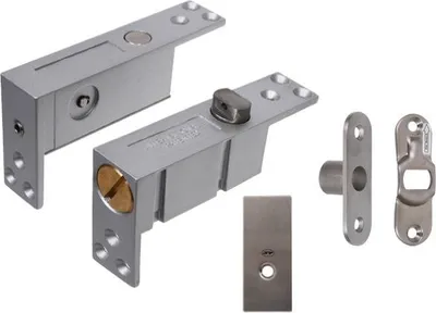 Image de PIVOT JNF Paumelle de porte va-et-vient (IN.05.199+IN.05.201) pour portes en bois à deux vantaux vers le haut et vers le bas (épaisseur de porte min. 35-45mm, jusqu'à 900mm, jusqu'à 45kg), droite