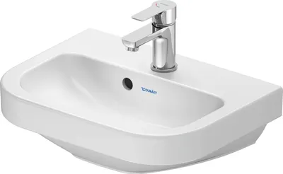 Immagine prodotto di Duravit D-Code lave-mains, avec trou pour robinet, avec trop-plein, 450x335x145mm, blanc brillant, 0748450000, 0748450000