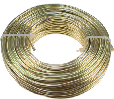 Produktbild von 26m Aluminiumdraht Ø 3mm Aludraht Basteldraht Dekodraht Schmuckdraht ca. 500g gold