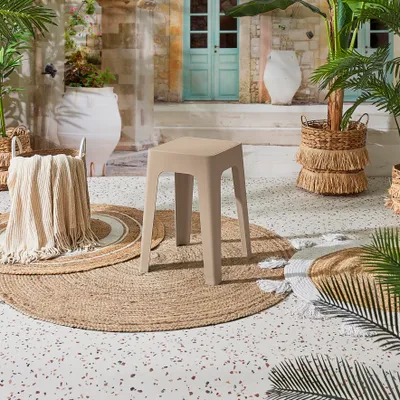 Image de Tabouret - HOME DECO FACTORY - Spectra - Empilable - Beige