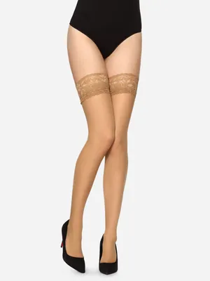 Image de Bas autofixants Merry Style pour femmes MS 209 (beige, M-L (40-44))
