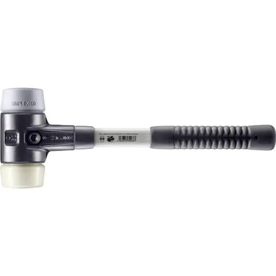 Produktbild von HALDER SIMPLEX Schonhammer Ø 60 mm TPE-mid grau / Nylon mit verstärktem Tempergussgehäuse und Fiberglasstiel
