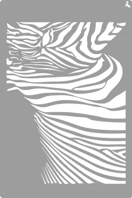 Image de Pochoir La Pajarita Zebra 20x30cm peinture décorative bricolage